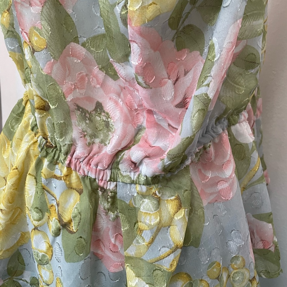 Floral Ruffled Adjustable Strap Top - Picture 5 of 7